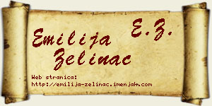 Emilija Zelinac vizit kartica